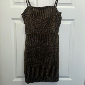Francesca’s Black and Gold Cocktail Dress